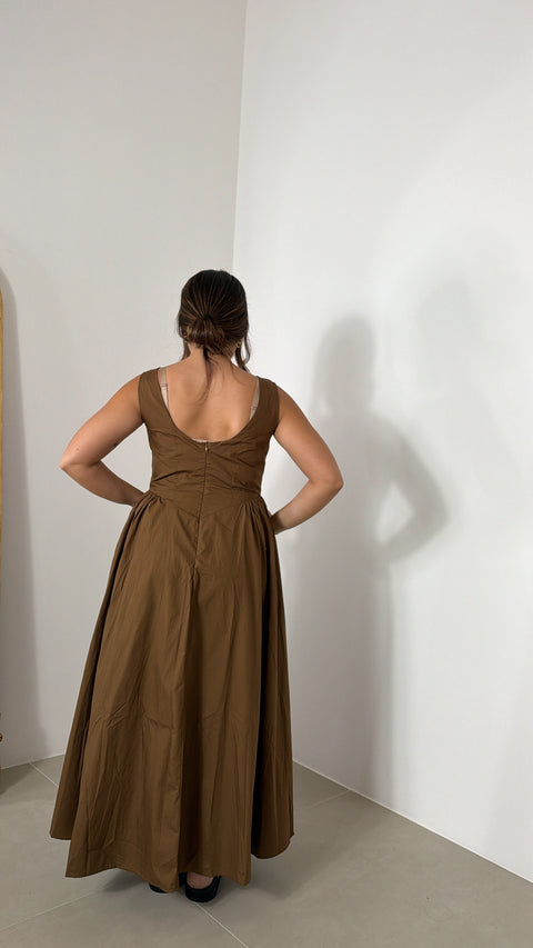 LONG DRESS AURA CUOIO