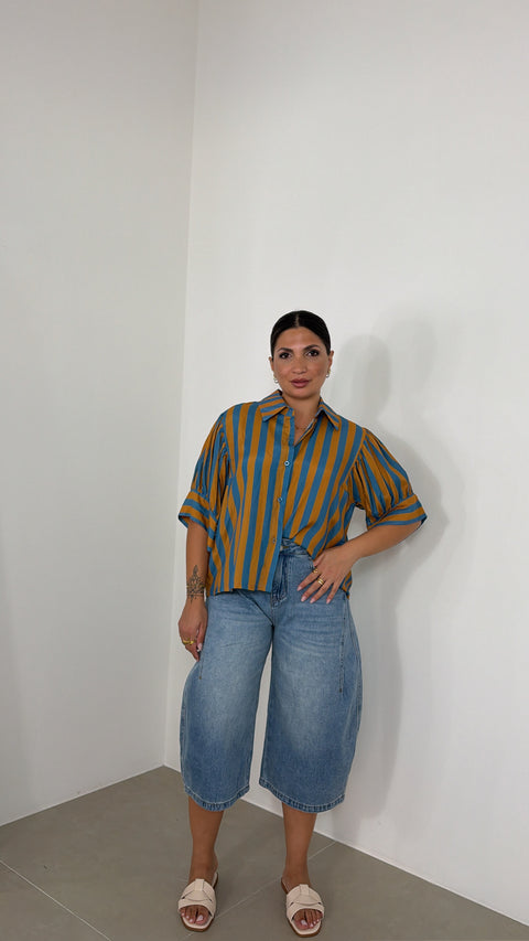BERMUDA BALLOON IN DENIM