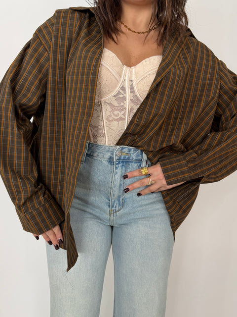 CAMICIA CAMILLA CON SPALLINE MARRONE