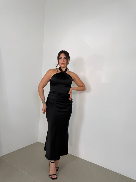 DRESS MIDI IN SATIN