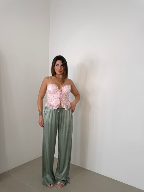 PANTATUTA IDA SATIN VERDE