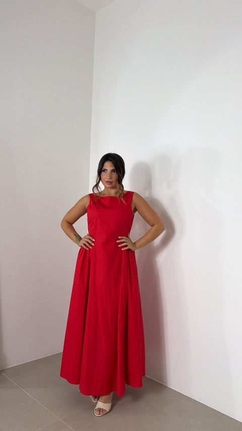 LONG DRESS AURA ROSSO