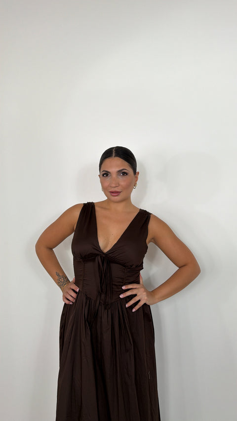 DRESS CALLIOPE MARRONE
