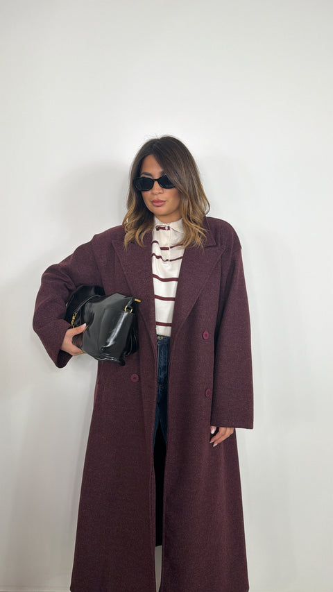 CAPPOTTO LUNGO GRETA BORDEAUX
