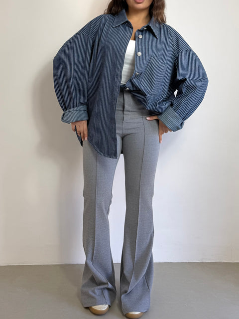 PANTALONE ZAMPA GRIGIO