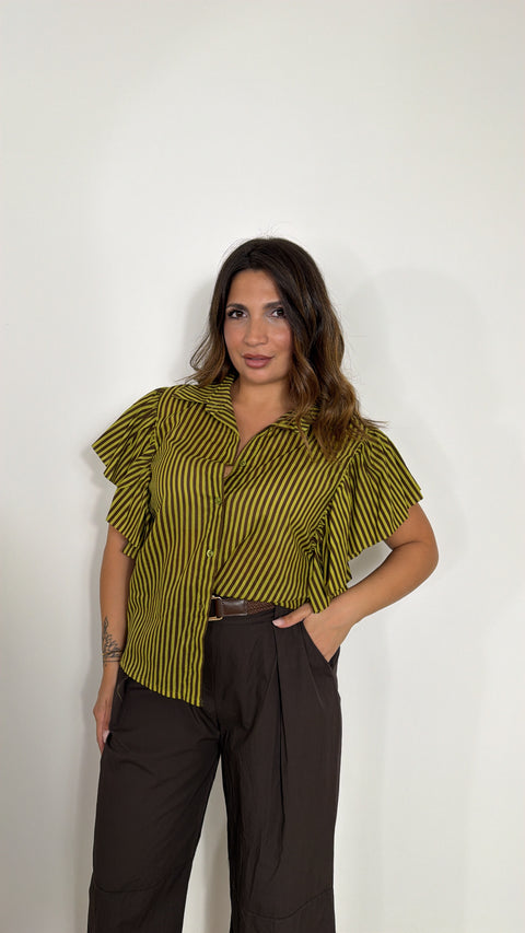CAMICIA CON VOILÀ VERDE