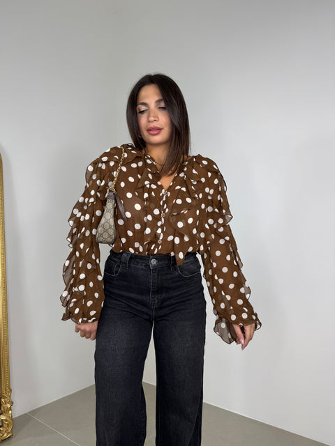 CAMICIA VALE POIS MARRONE