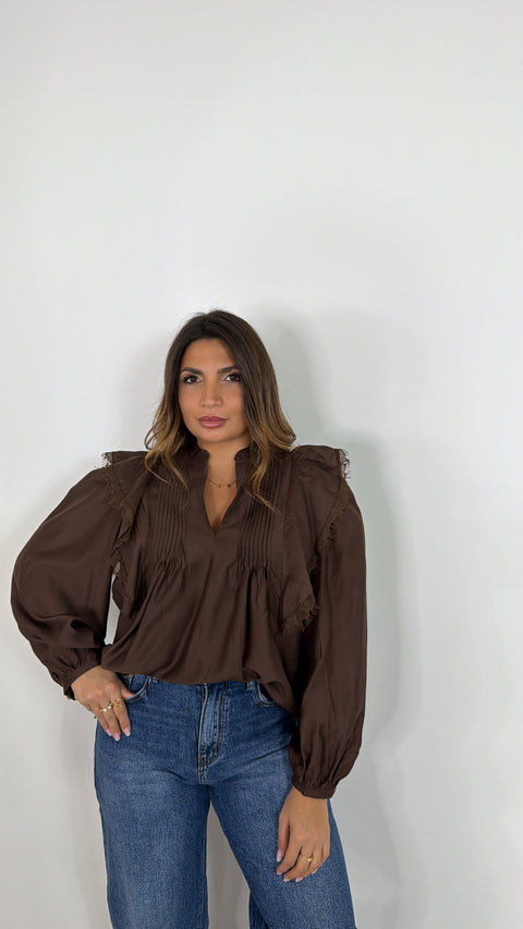 CAMICIA LOREN MARRONE