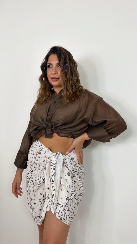GONNA PAREO BANDANA BIANCA