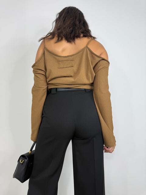 MAGLIA SPALLE SCOPERTE CAMEL