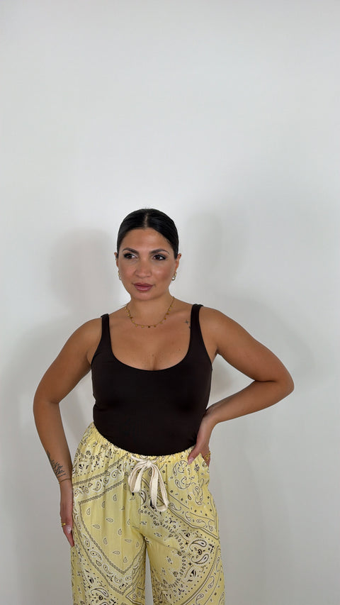 CANOTTA IN LYCRA LUCY MARRONE