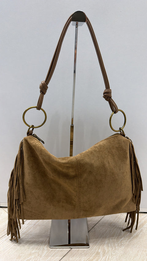 BAG IN ECO CAMOSCIO CON FRANGE