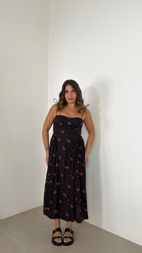 DRESS PIUMA NERO