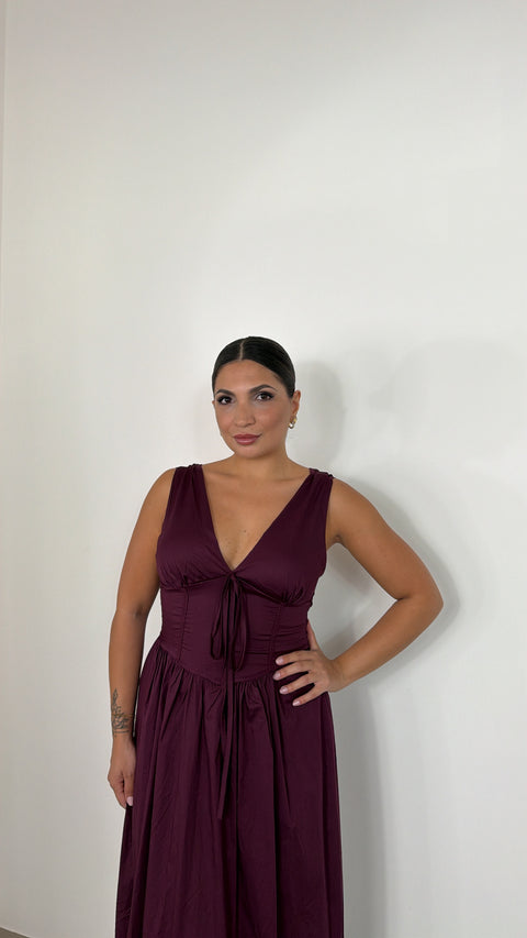 DRESS CALLIOPE BORDEAX