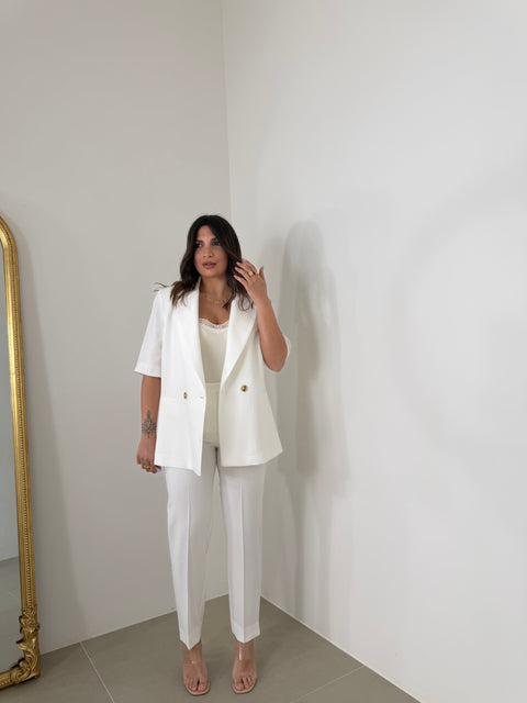 PANTALONE SIGARETTA AKUMAL BIANCO