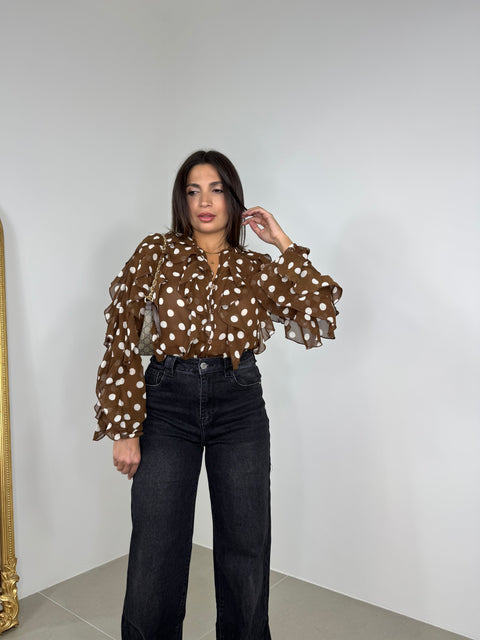 CAMICIA VALE POIS MARRONE