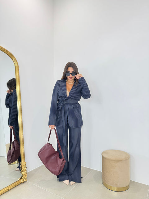 TAILLEUR GINEVRA GESSATO BLU