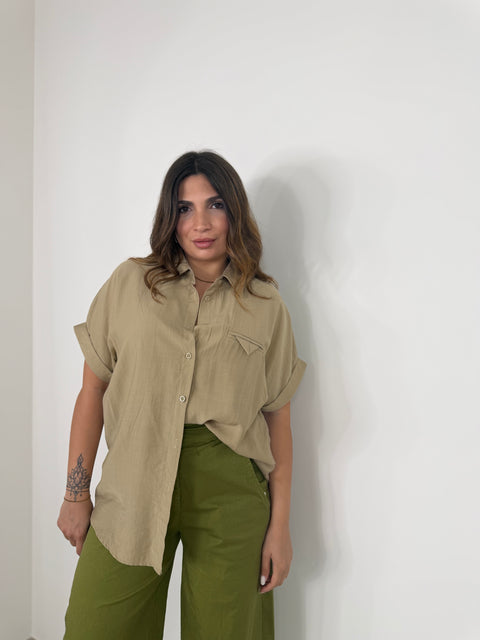 CAMICIA COMODA FANGO
