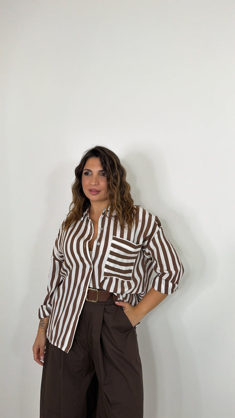 CAMICIA LICIA MARRONE