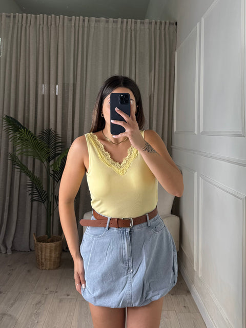 CANOTTA IN PIZZO GIALLA