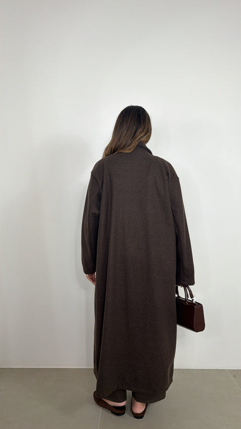 CAPPOTTO LUNGO GRETA MARRONE