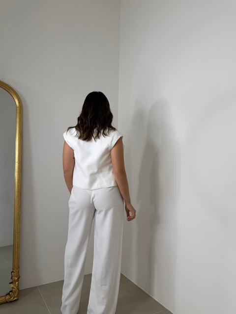 PANTALONE PALAZZO BIANCO