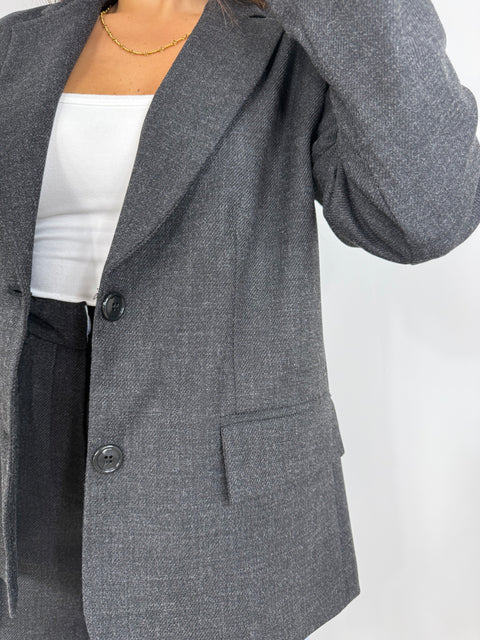 BLAZER AMIRA EFFETTO CAMICIA GRIGIO