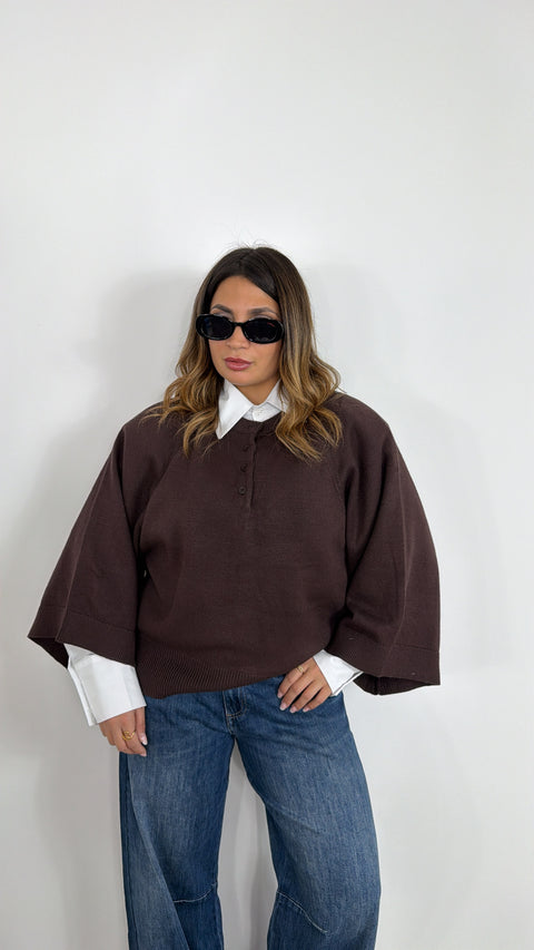 PULLOVER ADELE MARRONE
