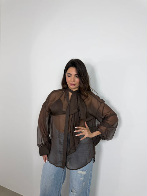 CAMICIA CORINNE MARRONE