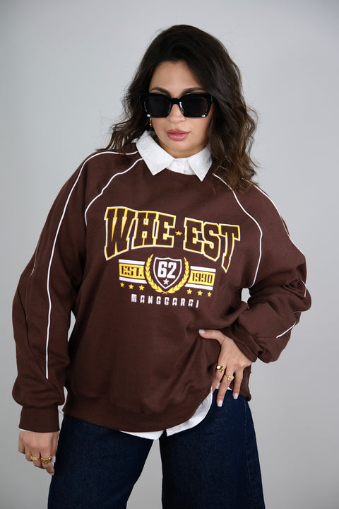 FELPA WHE-EST MARRONE