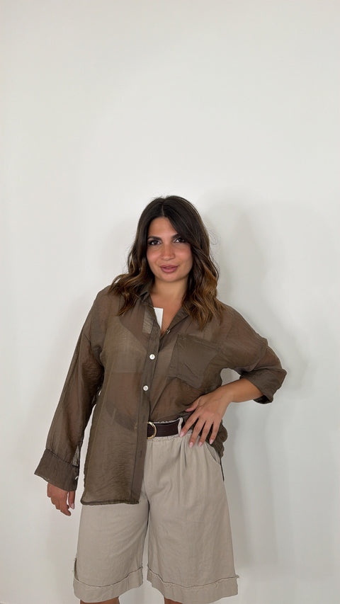 CAMICIA FIORELLA MARRONE