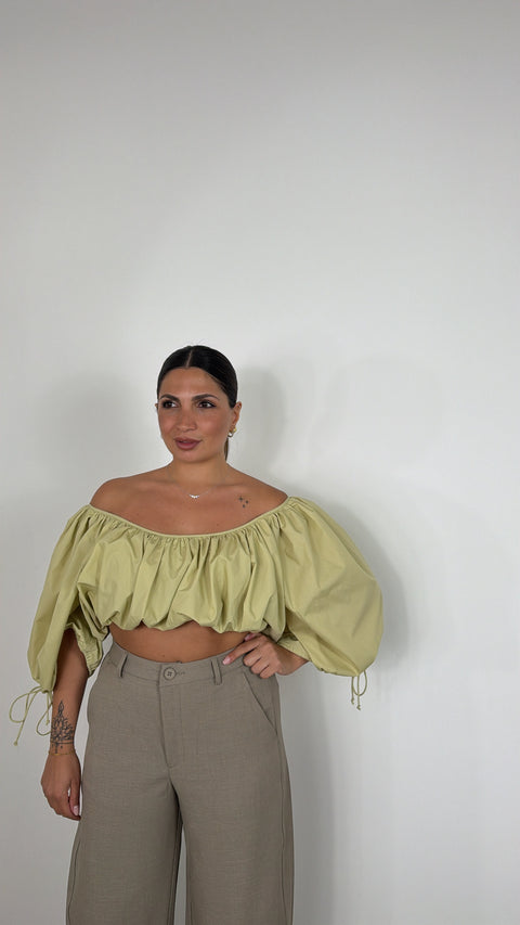 BLUSA CROP VERDE
