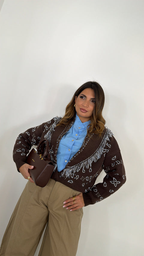 CARDIGAN ELSA MARRONE