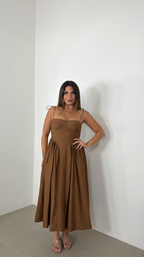 DRESS CAMILLA CUOIO