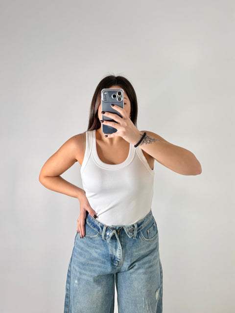 CANOTTA A COSTINE BIANCA