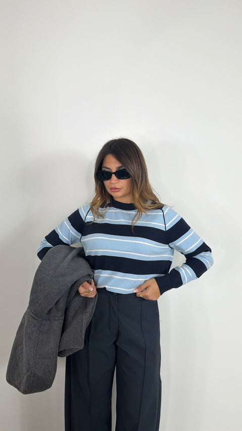 PULLOVER MAYA BLU