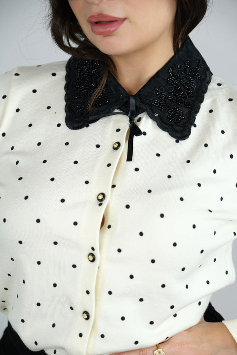 CARDIGAN POIS PANNA