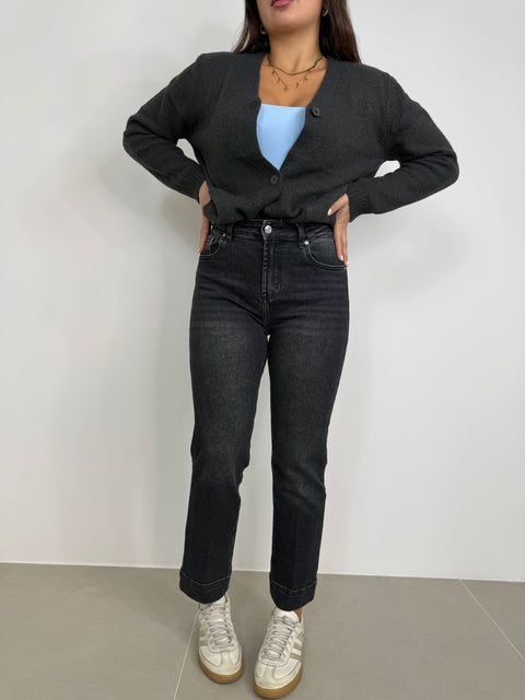 JEANS STRAIGHT GRIGIO SCURO
