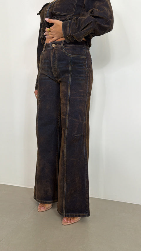 SET IN DENIM EFFETTO VELLUTO
