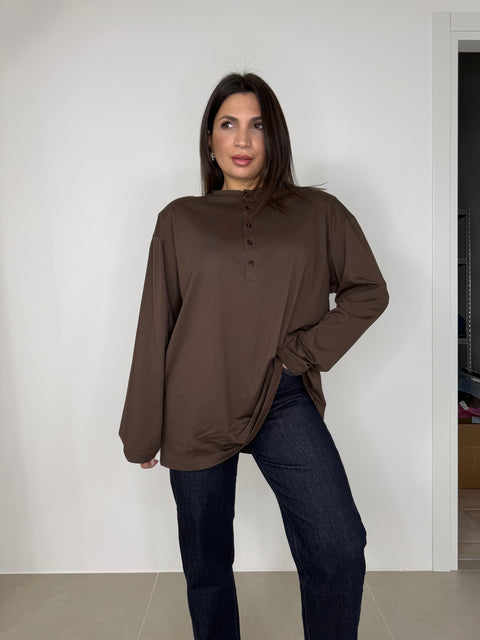 MAGLIA GIOSELITA MARRONE