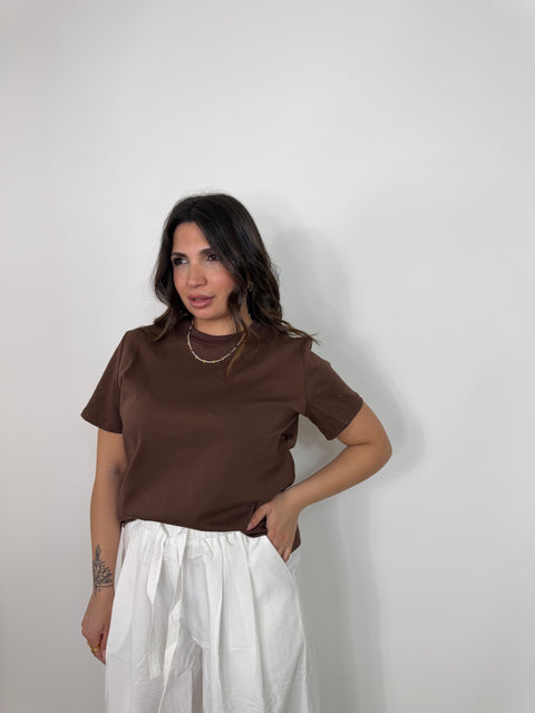 T-SHIRT MY STAR MARRONE