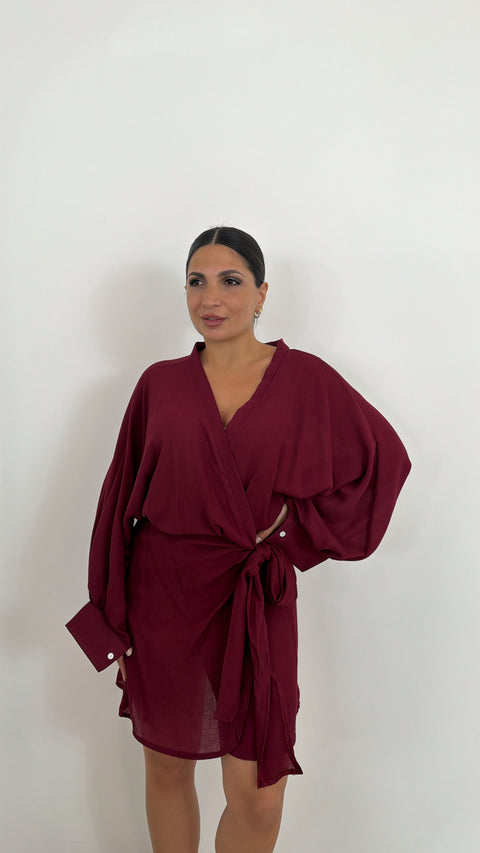 DRESS NOE BORDEAUX