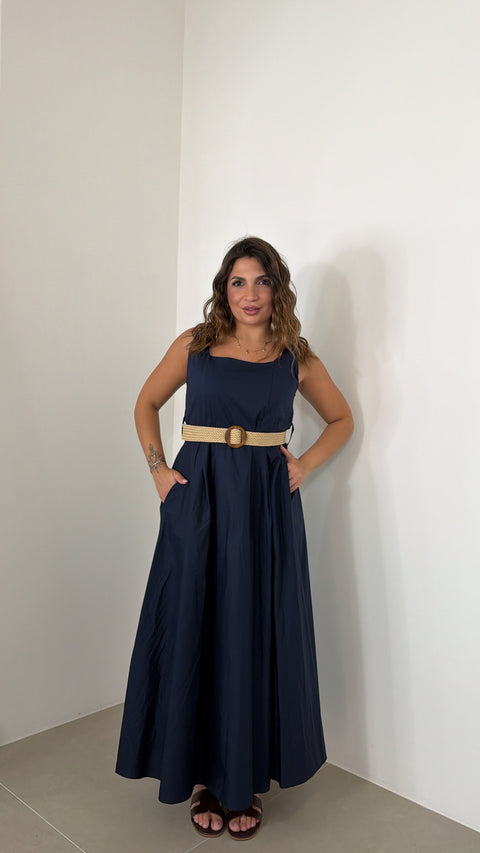 DRESS ASTRID LUNGO BLU