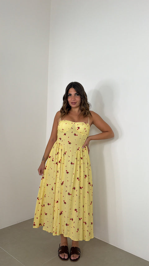 DRESS PIUMA GIALLO
