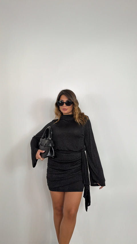 MINI DRESS LUREX NERO