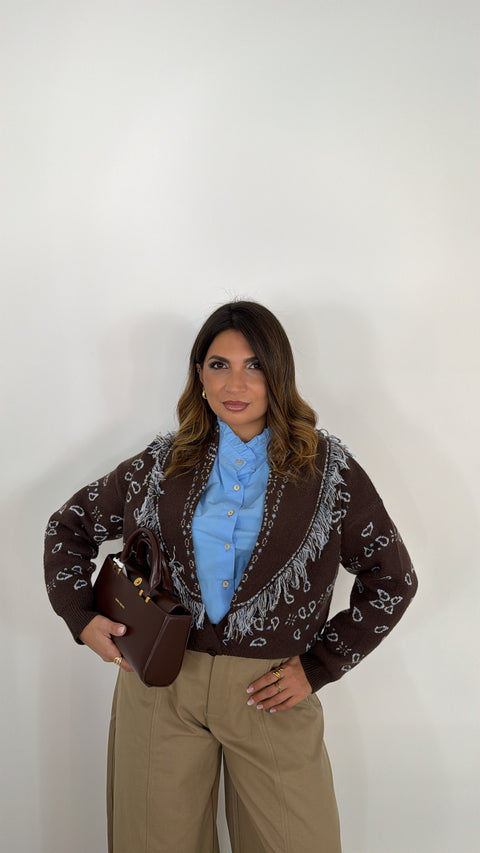 CARDIGAN ELSA MARRONE