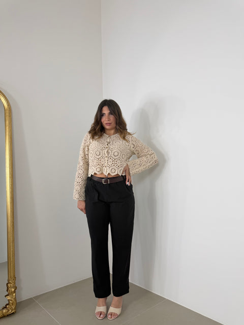 PANTALONE SUS NERO CAPRI