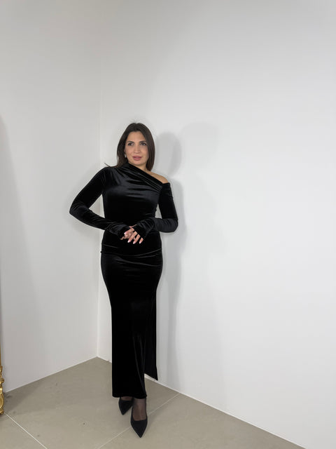 DRESS KIM IN VELLUTO NERO
