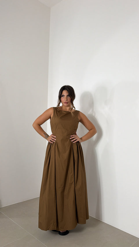 LONG DRESS AURA CUOIO