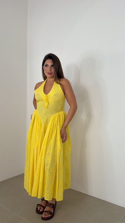 DRESS PIZZO SAN GALLO GIALLO